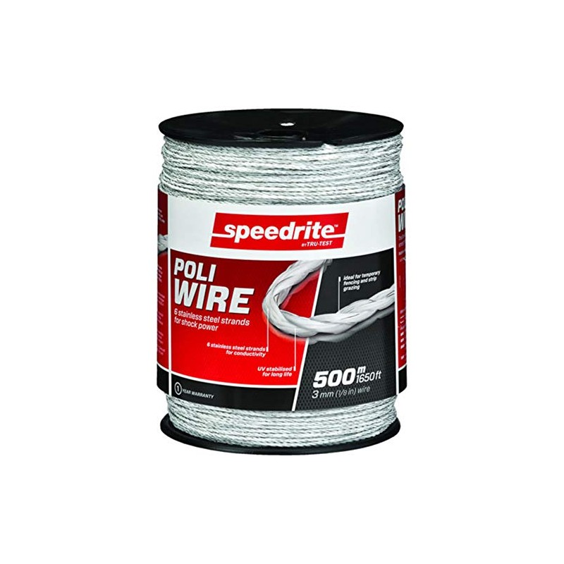 Speedrite Polywire Roll Stainless Steel Flexible Woven Easy Handling White