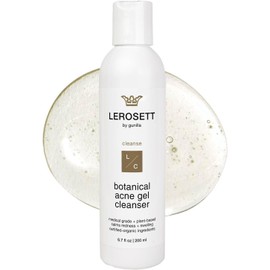 Gunilla Of Sweden Limpiador Facial En Gel Espumoso Lerosett Botanical Para Piel Grasa Y Con Tendencia Acneica. Vegano. Elimina Puntos Negros. Contiene 50% De Aloe Vera Calmante Y 2% De Ácido Salicílic