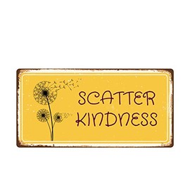 Deerts 2489HS Scatter Kindness - Cartel colgante de aluminio (12,7 x 25,4 cm)