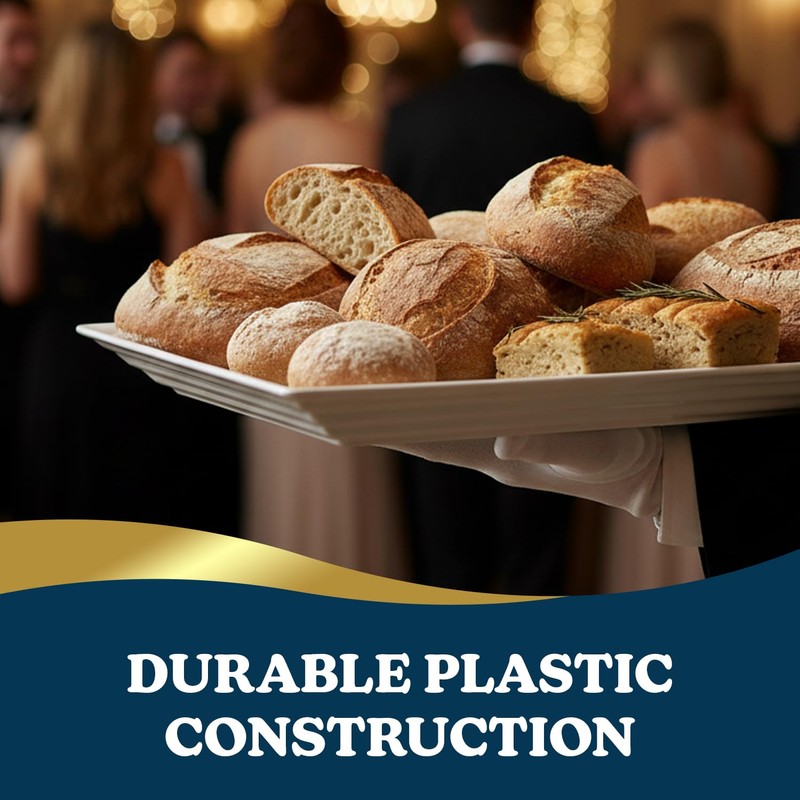 Blue Sky Leveled White Plastic Square Tray | 12x12, 1