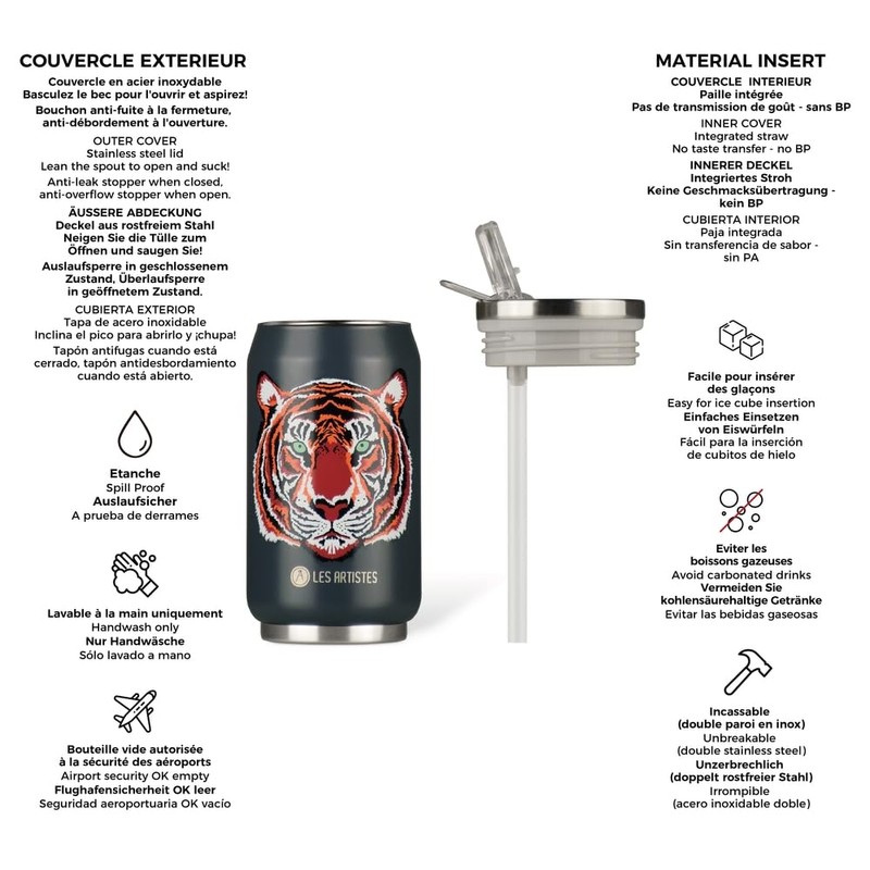 Les Artistes Paris LES ARTISTES Can'it Tiger Pull Black -