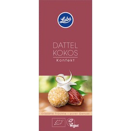 Lubs Date Coconut Confectionery, Organic Fruit Confectionery (6 x 100 g)