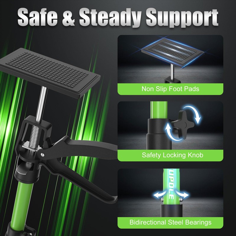 KILOUPOLE Cabinet Jack Support Pole, 45.3-114.2 Inches Steel Telescopic Quick