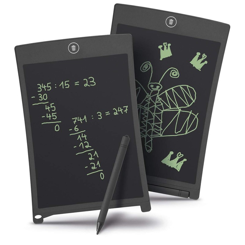 Wedo 66908501 LCD Schreib und Maltafel, mit Stift, Magnetstreifen, elektronische