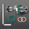 DEEFILL M12.1-1.75 x 15mm Oversize Piggyback Oil Drain Plug, Stainless