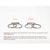 NanTun Brass Droplet Shape Key Tags with Ring, Hollowed Number