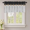 ASPMIZ Cotton Linen Kitchen Valance Curtains, Boho Rustic Button Linen