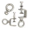 Luwqceu Stainless Steel Small C Clamp with Ring, C Clamp,Pipe