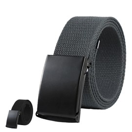 Eastrise Belts for Men,Work Belts for Men,Cut to Fit Canvas Web Belt,Size up to 47",Width 3.8cm for Outdoor Sports and Travel(Grey)