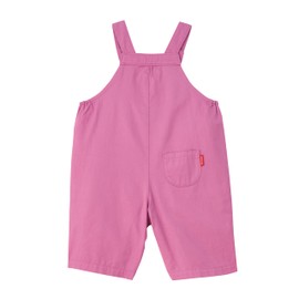MIKI HOUSE 10-3348-687 WEB Exclusive Overalls, 6/4 Length, Logo, Plain, Overalls, Overalls, 100% Cotton, For Boys, Girls, Babies, Kids, Children's Clothing, purple