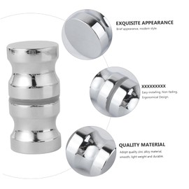 Housoutil Bathroom Door Handle Shower Door Knob Zinc Alloy Lightweight Ergonomic Design Easy to Clean