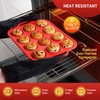 2 Packs 12 Cups Silicone Muffin Pan with Metal Reinforced