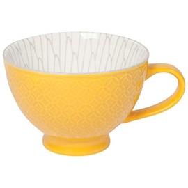 Now Designs 14 oz Textured Latte Mug, Yellow