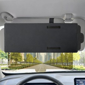 Mineup Estensore Parasole Auto, Estensore parasole per auto, Aletta Parasole Regolabile Applicabile a Parabrezza e Parasole Laterale, Protezione dai Raggi UV per Conducente o Passeggero, Nero