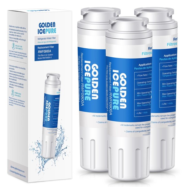 UKF8001 Refrigerator Water Filter, NSF 42 Certified Replacement Refrigerator Water Filter, Compatible with Maytag UKF8001AXX-750, UKF8001AXX-200, Whirlpool 4396395, EveryDrop Filter 4 and more (3PACK)