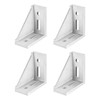 sourcing map 4Pcs Inside Corner Bracket Gusset, 88x88x42mm 4590 Angle