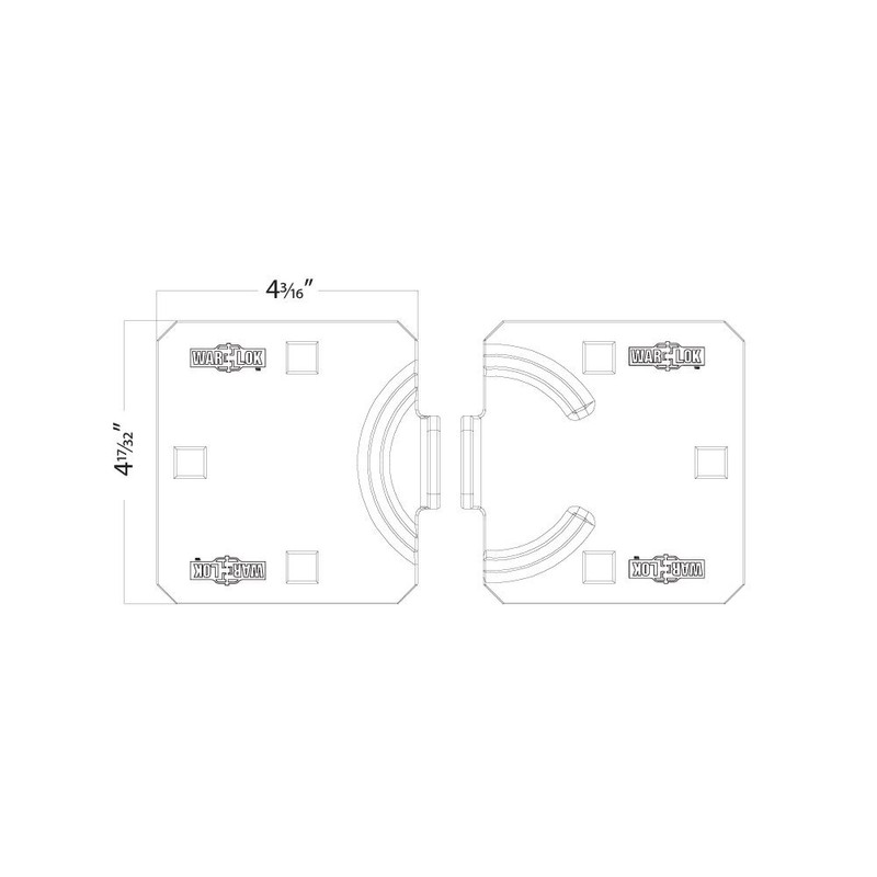 WAR-LOK PH-10 Puck Lock Hidden Hasp Latch, Solid Steel Lock