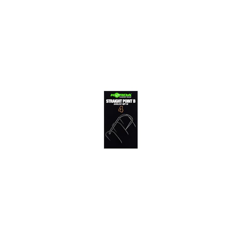 Korda Straight Point Barbless Qty 10 (Size 4)