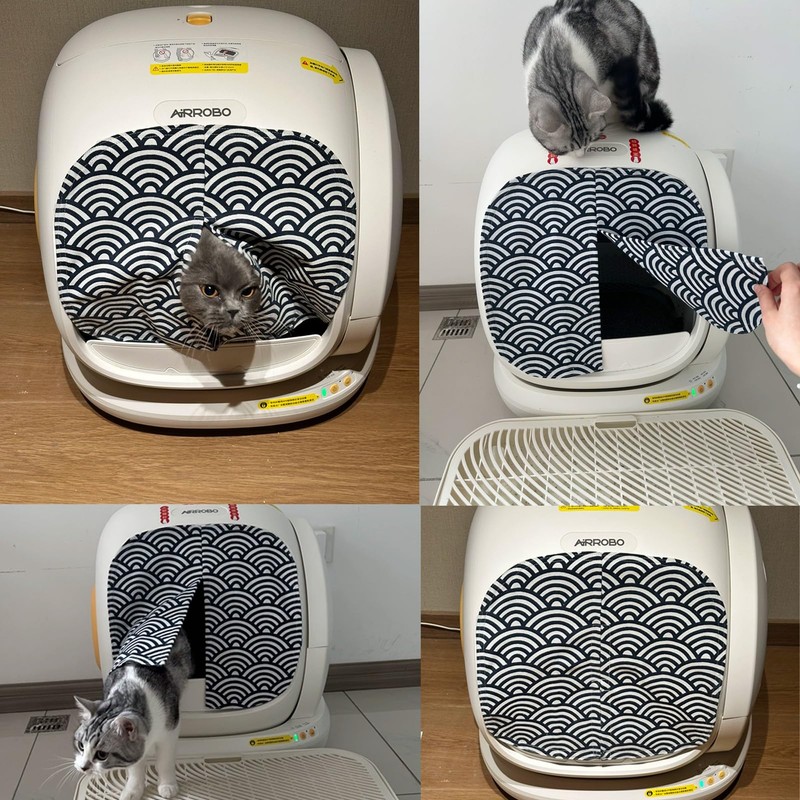 Curtain for Self Cleaning Cat Automatic Litter Box, Reduces Cat