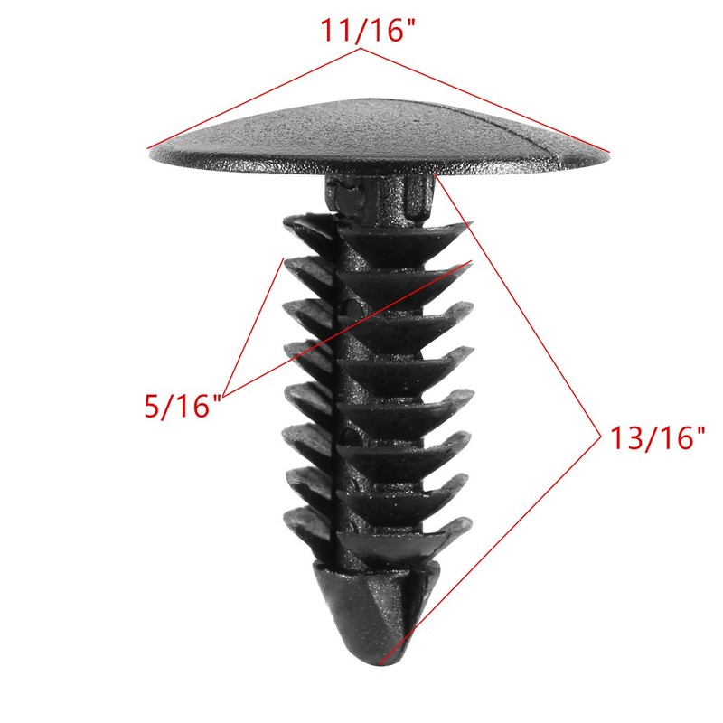 Rexka 100pcs Fender Bumper Shield Fender Liner Push Pin Retainer