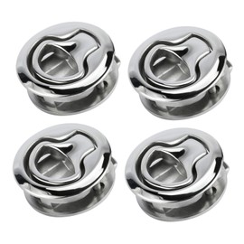 HYDDNice 4Pack 2-13/32" Dia. Flush Pull Hatch Latch 316 Stainless Steel Marine Boat Hatch Latch Pull - Non Locking (4)