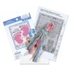 Janlynn Baby Footprints Counted Cross Stitch Kit, Pink, Purple, White