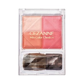 Cezanne Mixed Color Teak N02 Pure Coral 7.1g Powder Cheek Moist 4 Color Gradient Brush Gram (x1)
