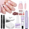 SAVILAND Press On Nails: Everlasting Gels Nail Kit Pink Medium
