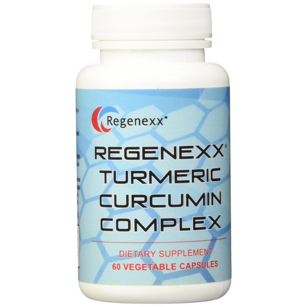 Regenexx Turmeric Curcumin Complex, 95% Curcuminoid extract with BioPerine. 60-Count, Veggie Caps. Enhanced Absorption Formula.