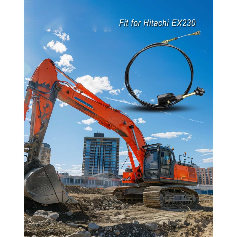 8.2FT / 2.5m Throttle Control Cable Fit for Hitachi EX230
