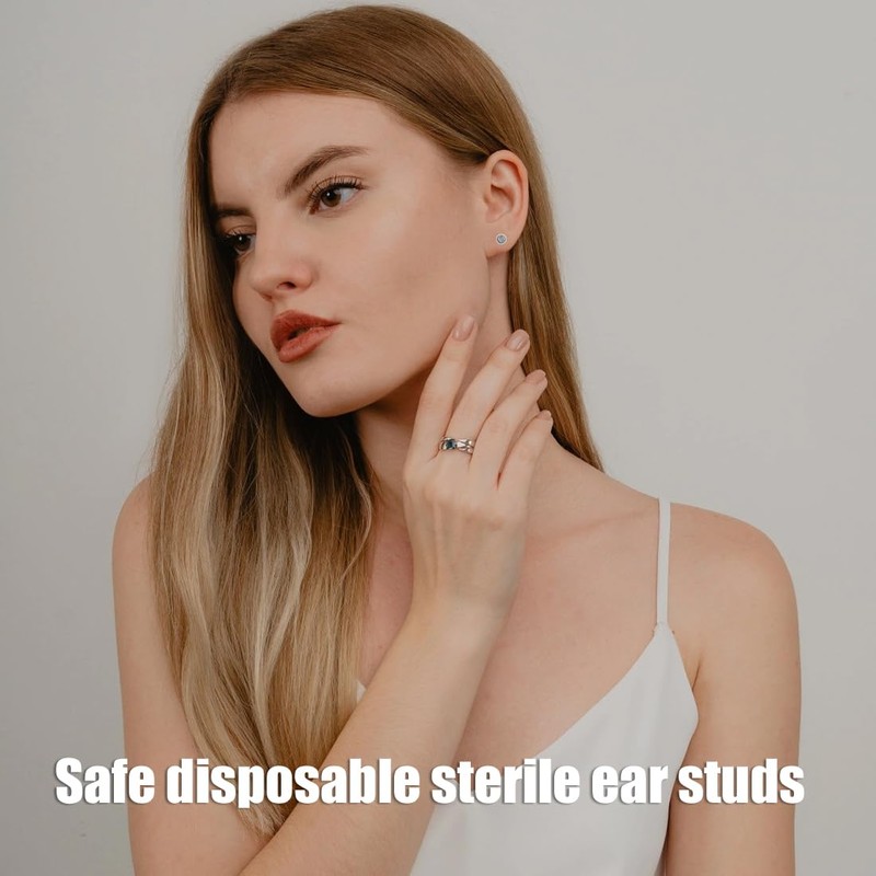 WeddHuis Pack of 4 Ear Piercing Gun Disposable Sterile Safety