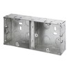 Lyvia Electrical 8853 35mm Dual Metal Back Box, 2 Gang