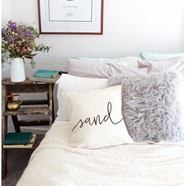 The Cotton & Canvas Co. Sand Home Decor Pillow Cover, Pillowcase, Cushion Cover, Decorative Throw Pillow Cover