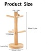 SZKKQKJ Wooden Cup Stand, Pretzel Stand, Cup Holder, 6 Arms,