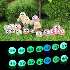 35 Pcs Fairy Garden Accessories Luminous Garden Gnome Mushroom Garden Decor Tree Spirit Garden Statue Figurine Glow in Dark Outdoor Lawn Decor for Patio Yard Porch Micro Landscape