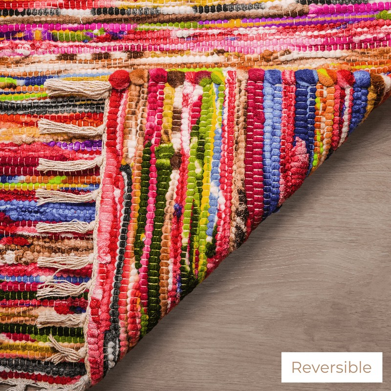RAJRANG BRINGING RAJASTHAN TO YOU Chindi Patchwork Rug, 50 x
