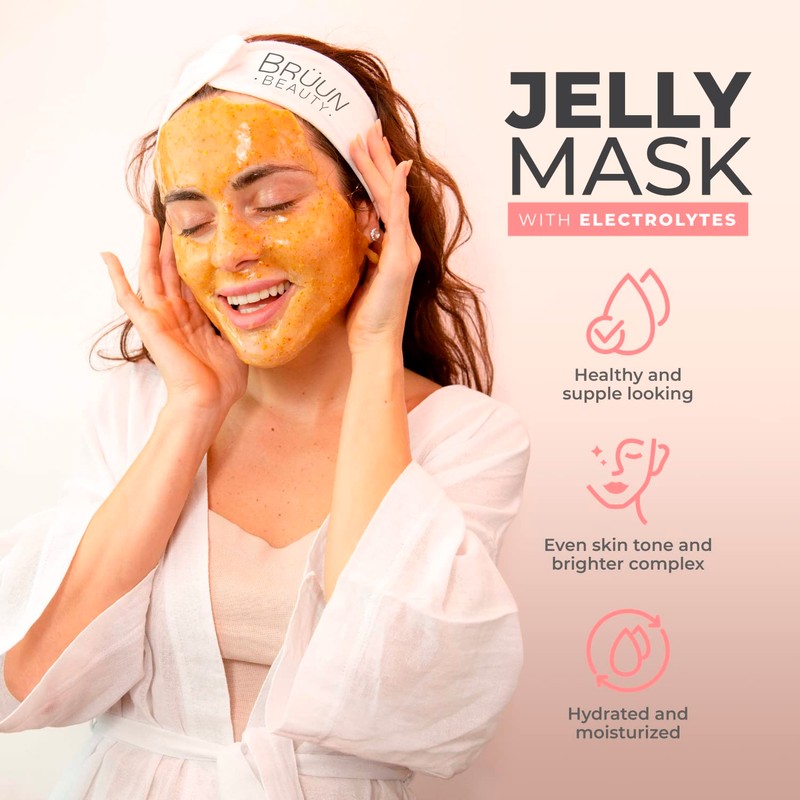 BRÜUN Peel-Off Jelly Mask, Premium Quality Modeling Matcha Mask Powder