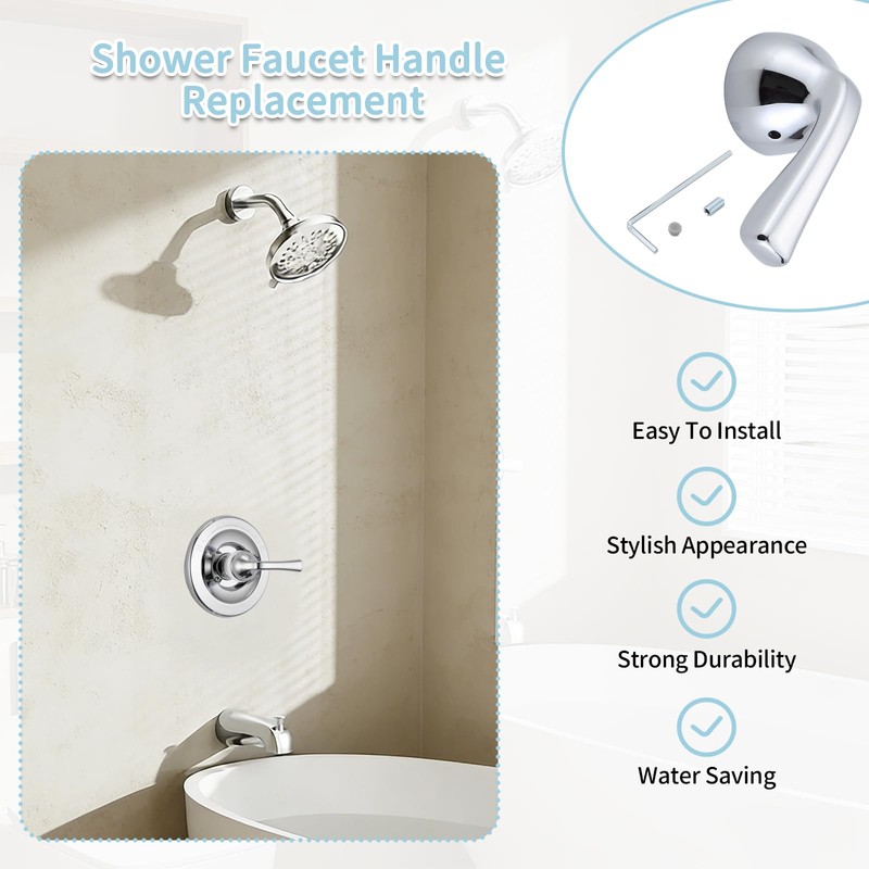 Shower Handle Replacement for Delta RP74148, Compatible with Delta Foundation