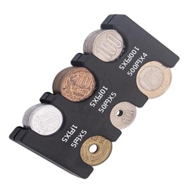 Coin Case, Coin Holder, Coin Purse, Coin Storage, Can Classify Coins, Exclusive Money Case (Black) Portable Coin Holder Storage, Lightweight, Compact, Black