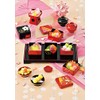 Tatsumiya 57018 Hospitality Mini Bowl with Delicacies, Black, Size: Approx.