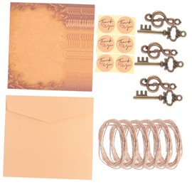 MAGICLULU 3 Set Vintage Letter Paper Set Envelopes Rope Retro Writing Paper Kit for Calligraphy DIY