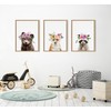 Kate and Laurel Sylvie Flower Crown Fox Framed Canvas Wall