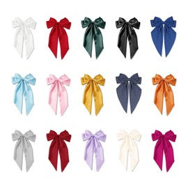 15 Pieces Bow Hair Clips Bow Hair Accessories Elegant Bow Hair Accessories Satin Hair Accessories Clothing Accessories