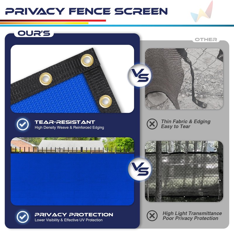 Windscreen4less 4' x 100' Privacy Fence Screen Heavy Duty Windscreen