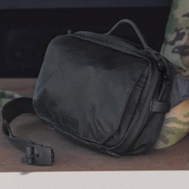 VIKTOS Bag Upscale Hip Pack, Weather-Resistant Tactical Gear Shooting Gun Cross-Body Waist Shoulder Concealed Carry Bag, Universal Hookie Pistol Holster, Hookie 10 Mag/TQ Holster - Black