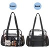 BORMELUN Clear Tote Bags for Work Shoulder Strap Stadium approved