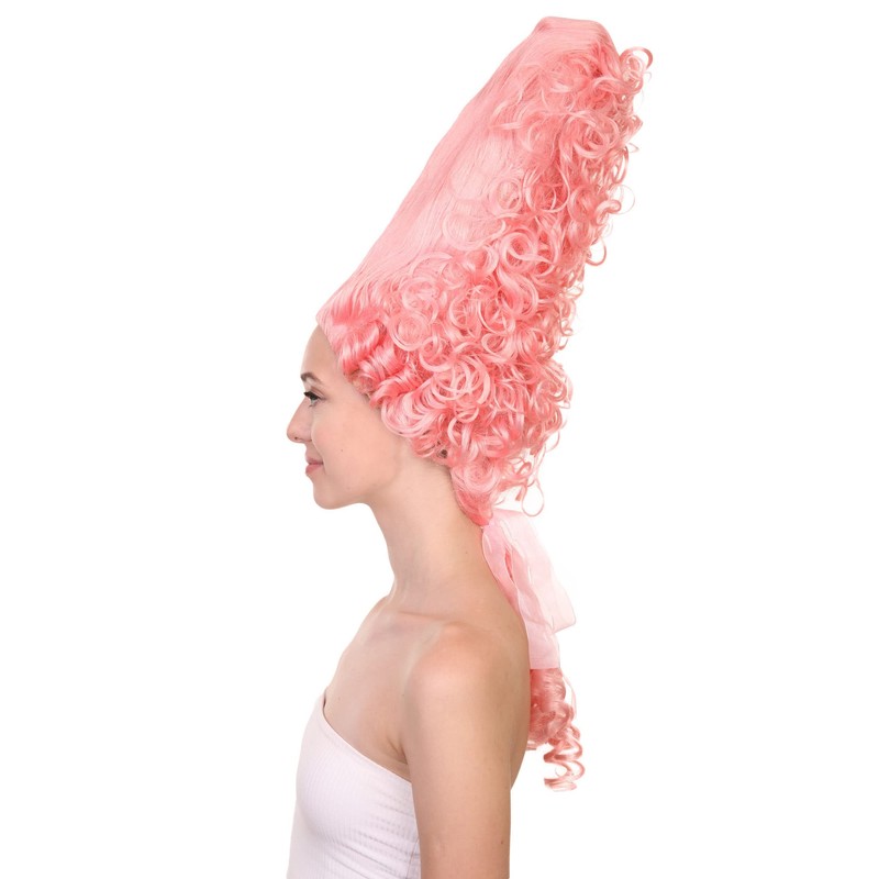 Colonial Lady Large Beehive Wig (Adult, Pink)