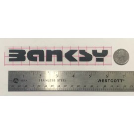 Unbranded Banksy Signature BLACK vinyl decal 6-inch weatherproof dishwasher-saf