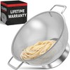 PriorityChef Premium Stainless Steel Colander for Kitchen, Durable Rice and