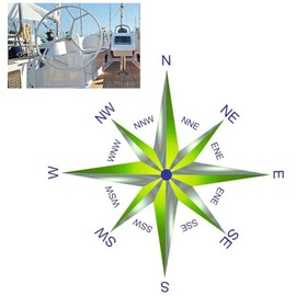Compass Sticker Compass Rose Sticker Wind Rose Sticker Navigation Sticker for Outdoor and Indoor Use (RP23/1) (6 cm Diameter)
